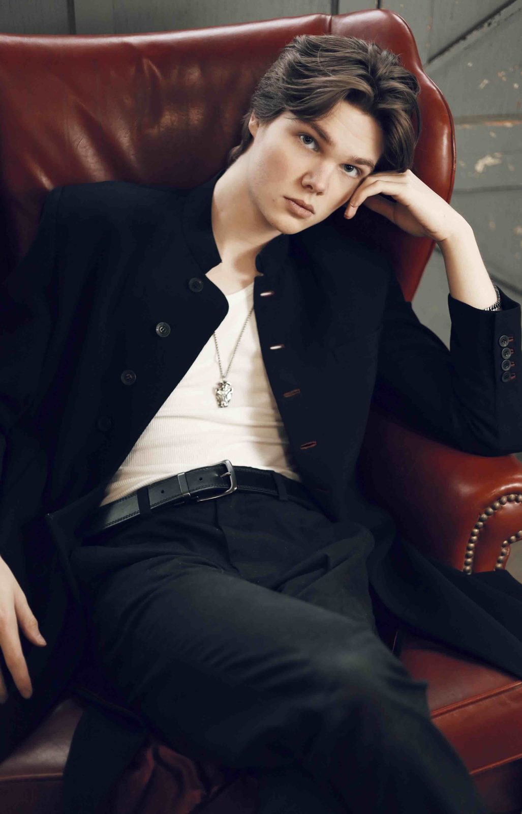 Deric Bucher, leather chair