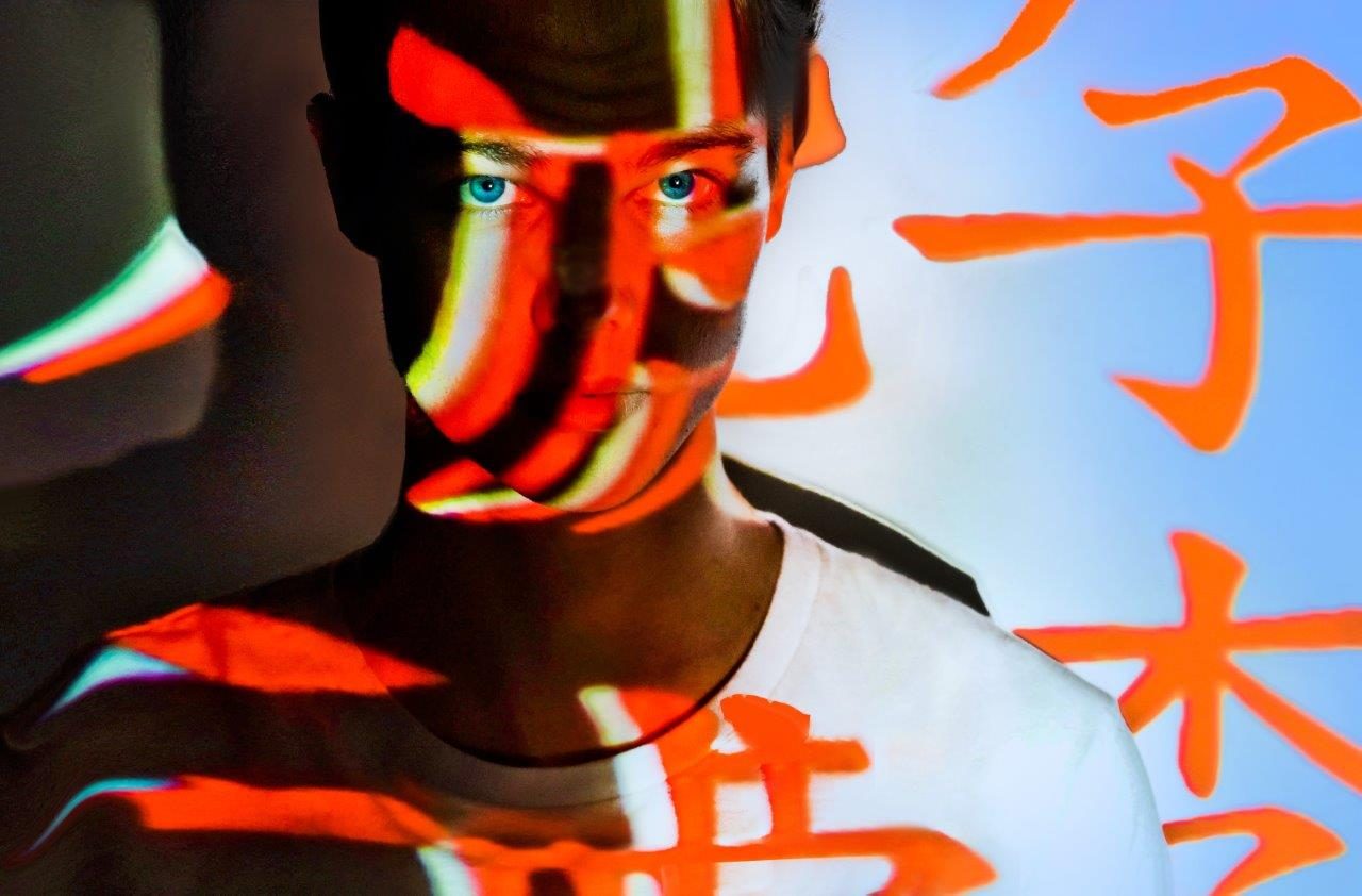 Deric Bucher, projected light portrait